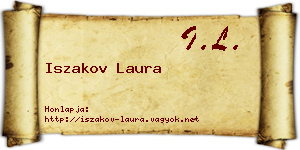 Iszakov Laura névjegykártya